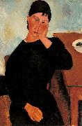 Elvira Resting at a Table Amedeo Modigliani